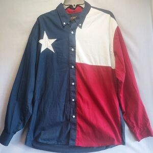 Roper Texas flag men's shirt‎